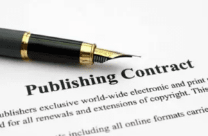 music publishing contract with pen